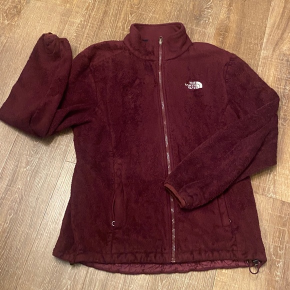 The North Face Maroon Fleece Jacket women large - Picture 6 of 7